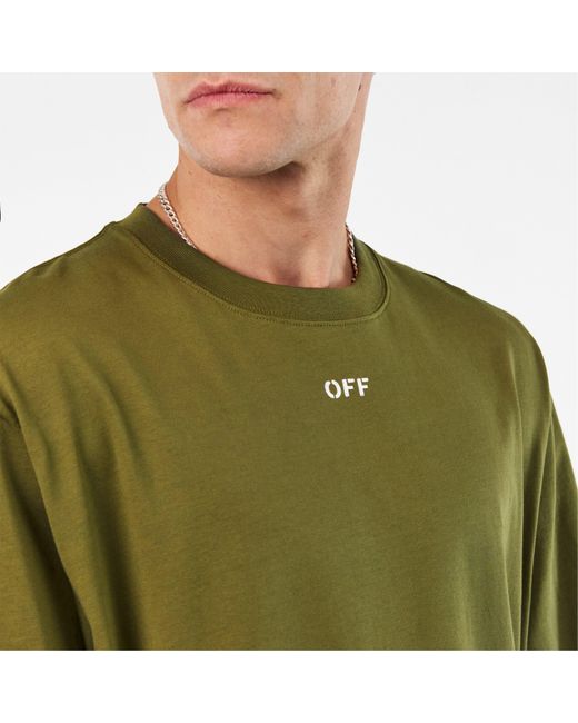 Off-White c/o Virgil Abloh Green Skate T-Shirt for men