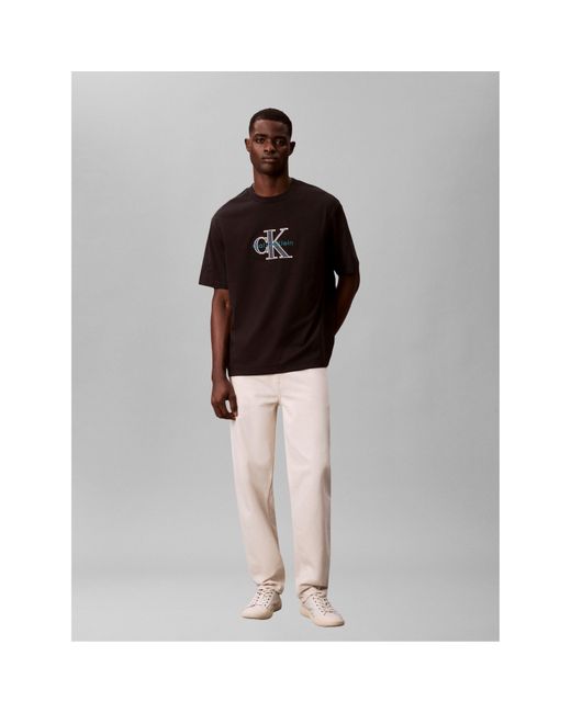 Calvin Klein Brown Tricolour Graph T-Shirt for men