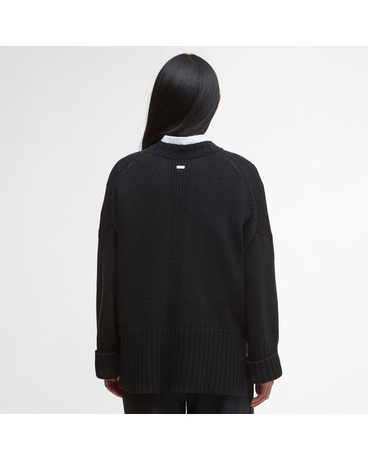 Barbour Blue Sophia Crew Neck Jumper