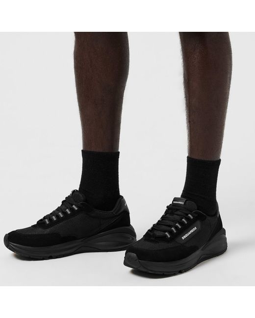 DSquared² Black Suede Dash Sneakers for men
