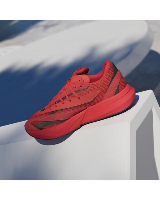 Adidas Red Adults Lightblaze Low-Top Trainers