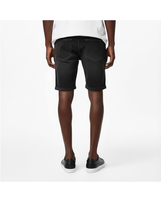 HUGO Black Denim Shorts for men
