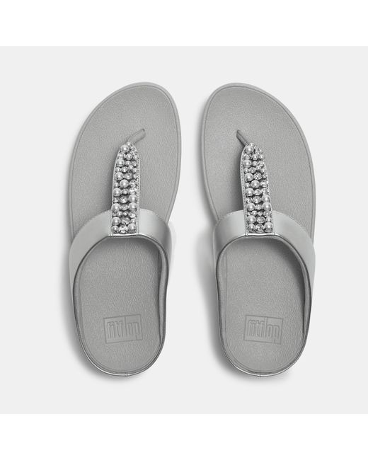 Fitflop White Fino Pearls & Crystal Sandals