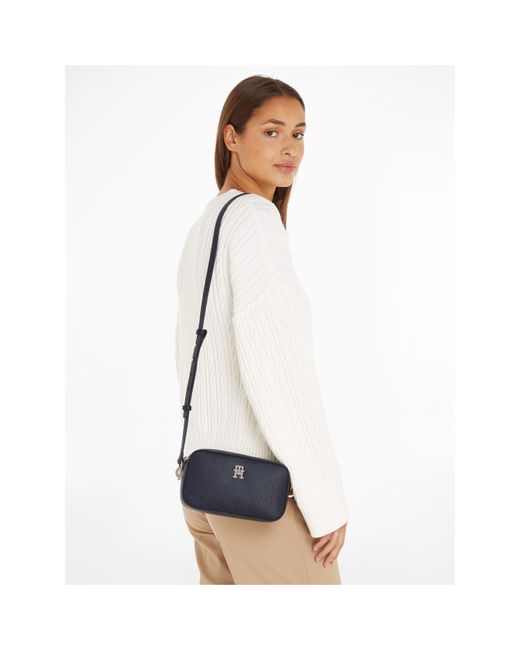 Tommy Hilfiger Blue Th Emblem Camera Bag
