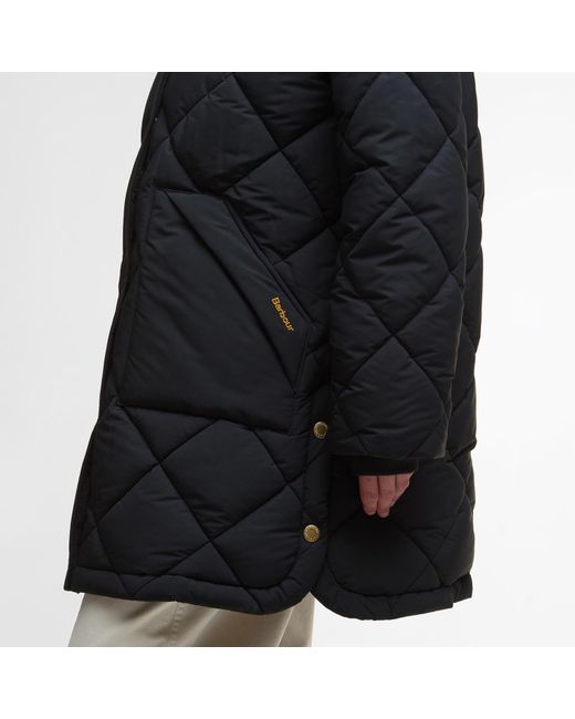 Barbour Black Kailyn Hooded Long Sleeve Medium Puffer Jacket