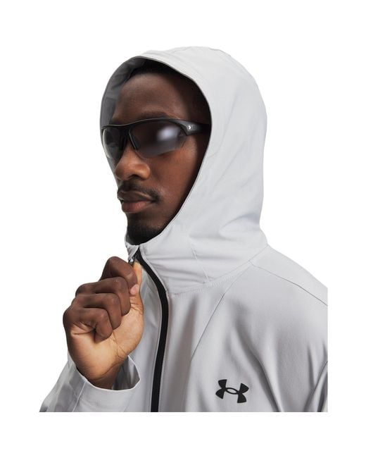 Under Armour Gray Unstoppable Woven Jacket Halo for men