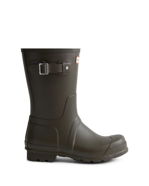 Hunter Green Original Short Wellington Boots for men