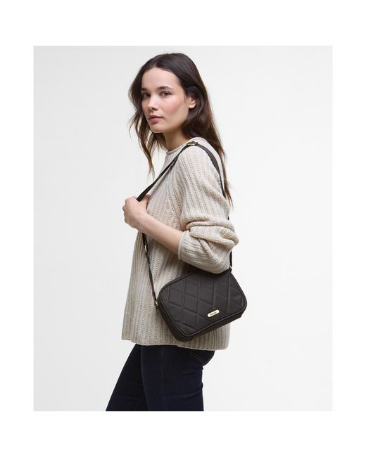 Barbour Black Quilted Crossbody Bag