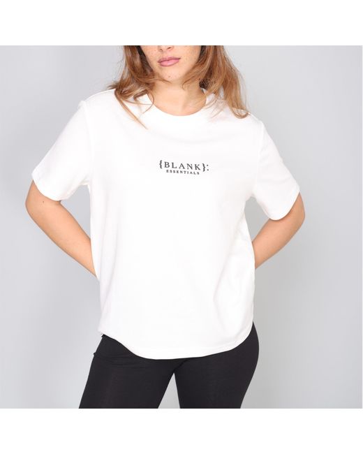 Blank Essentials Gray Blank E Core Puff Print T-Shirt Ladies
