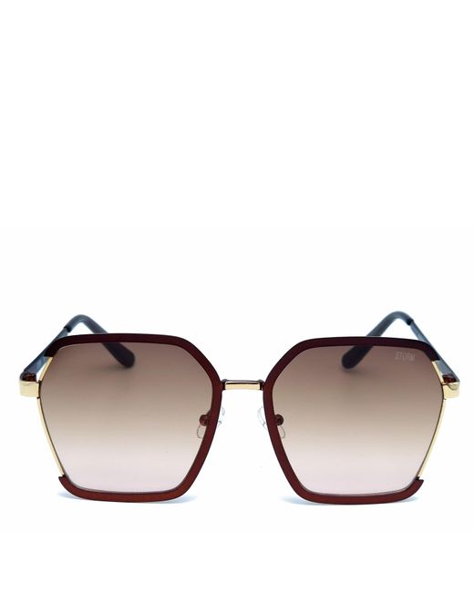 Storm Brown Hexagon Sunglasses