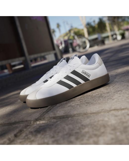 Adidas White Vl Court 3.0 Shoes for men