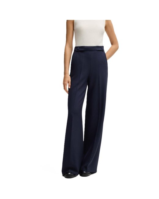 Boss Blue Tupita Straight Leg Trousers