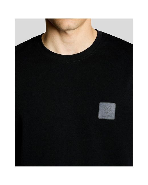 Lyle & Scott Black Lyle & Scott Back Graphic T-Shirt for men