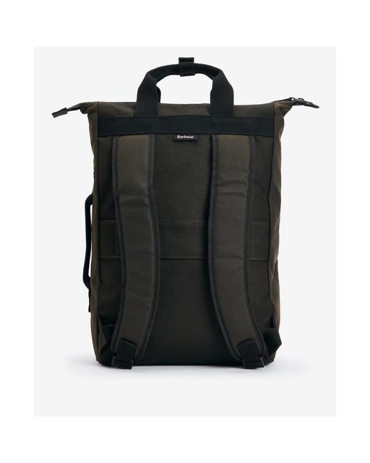 Barbour Black Field Waxed Backpack