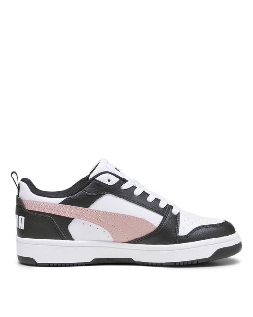 PUMA White Rebound Low-Top Trainers
