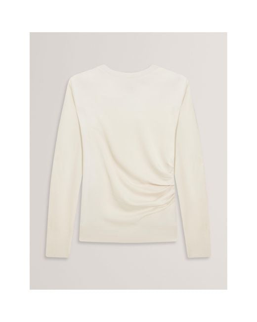 Ted Baker White Woven Front Top