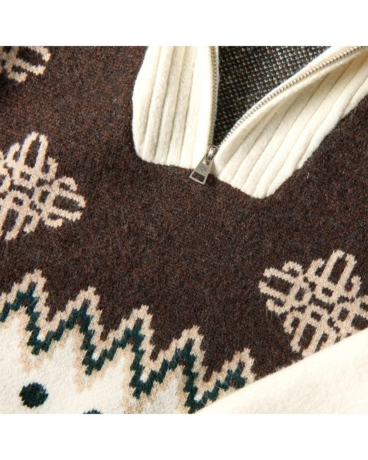 The Couture Club Brown Embroidered V-Neck Jumper