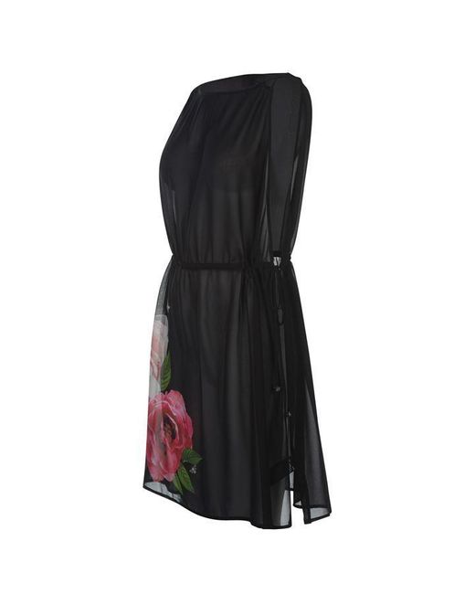 Ted Baker Black Floral Beach Cover Up