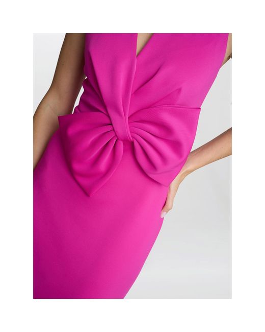 Gina Bacconi Pink Sienna Maxi Dress With Bow Detail