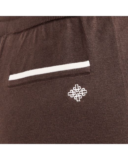 The Couture Club Brown Knitted Panel Trousers