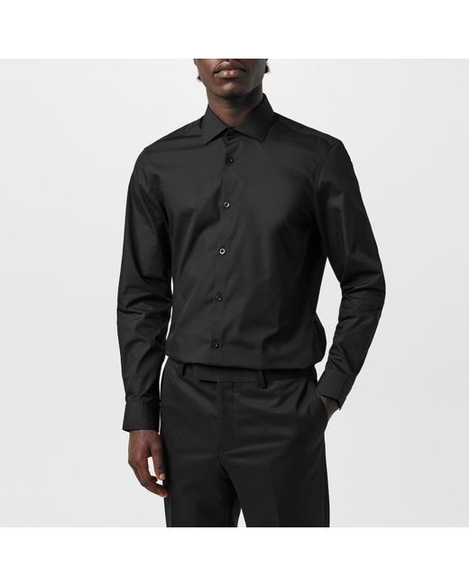 Twisted Tailor Black Apsley Slim Shirt for men