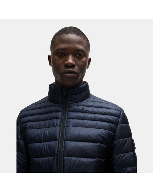 Boss Blue Oden Water-Repellent Padded Short Puffer Jacket for men