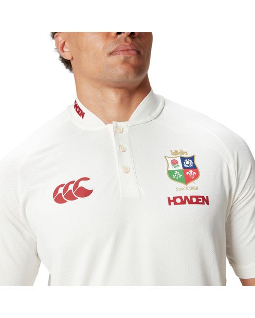Canterbury White British And Irish Lions Polo Shirt 2025 Adults for men