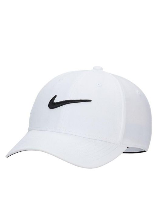 Nike White Dri-fit Club Structured Swoosh Cap for men