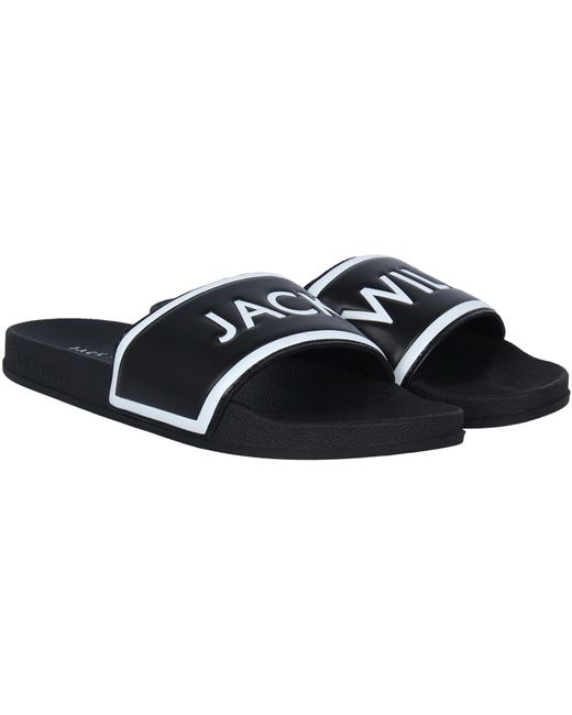 Jack Wills Black Jack Logo Sliders for men