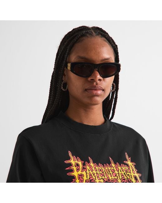 Balenciaga Black Rectangle Sunglasses