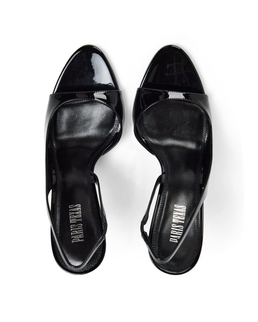 Paris Texas Black Slingbacks