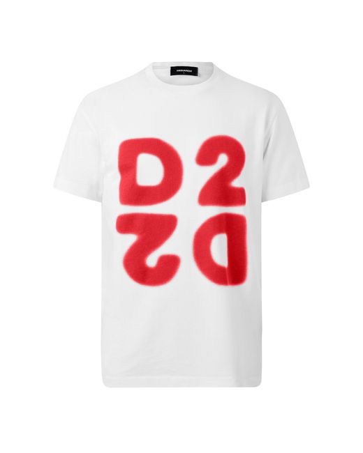 DSquared² Red Dsq D2 Logo Tee Sn64 for men