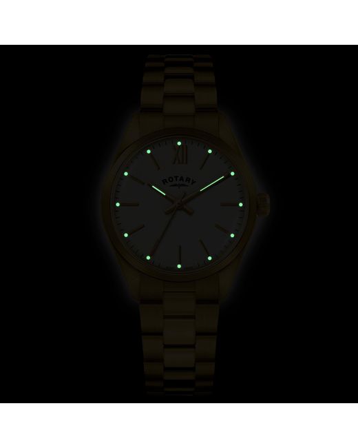 Rotary Metallic Ladies Heritage Dial Ss Bracelet Watc