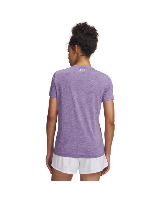 Under Armour Purple Tech Twist Short Sleeve Luxe