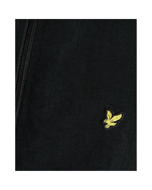 Lyle & Scott Black Lyle & Scott Water Resistant Zip Through Jacket for men