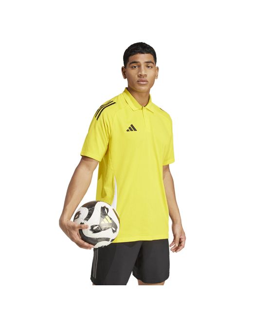 Adidas Yellow Tiro 24 Competition Polo Shirt Short Sleeve for men