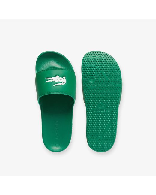 Lacoste Green Serve Pool Slides for men