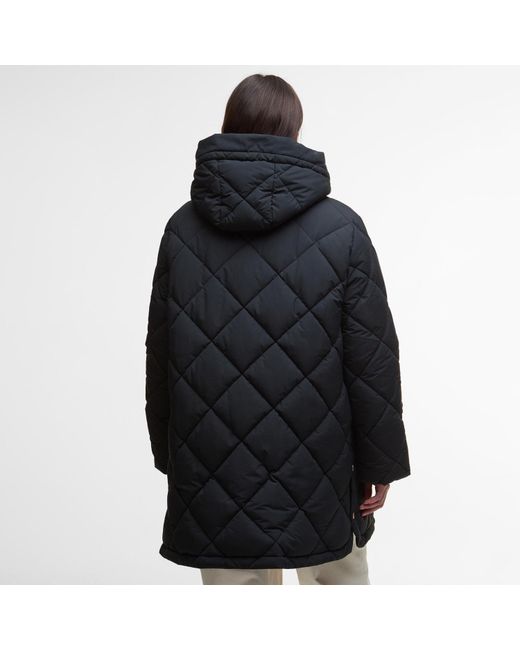 Barbour Black Kailyn Hooded Long Sleeve Medium Puffer Jacket