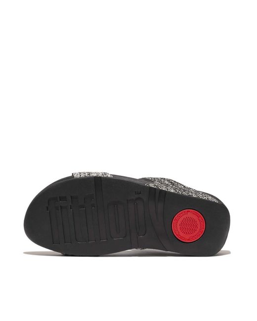 Fitflop Black Fit Flop Lulu Shimmerweave Sliders