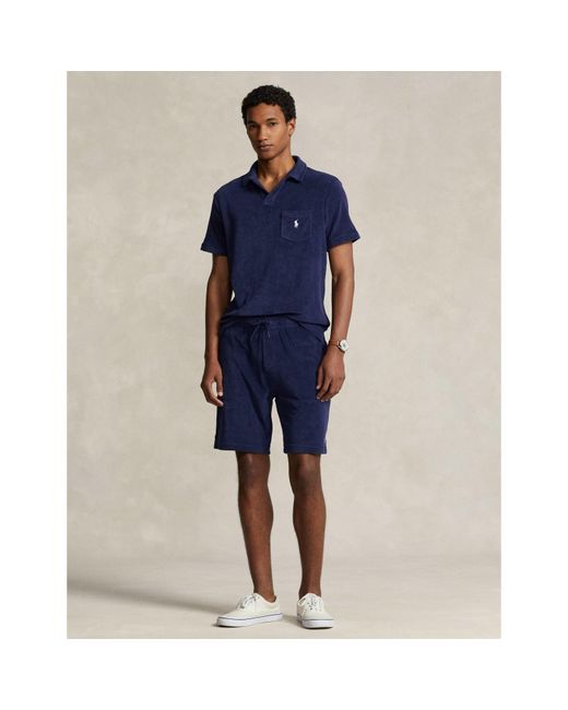 Polo Ralph Lauren Blue Logo Jersey Shorts for men