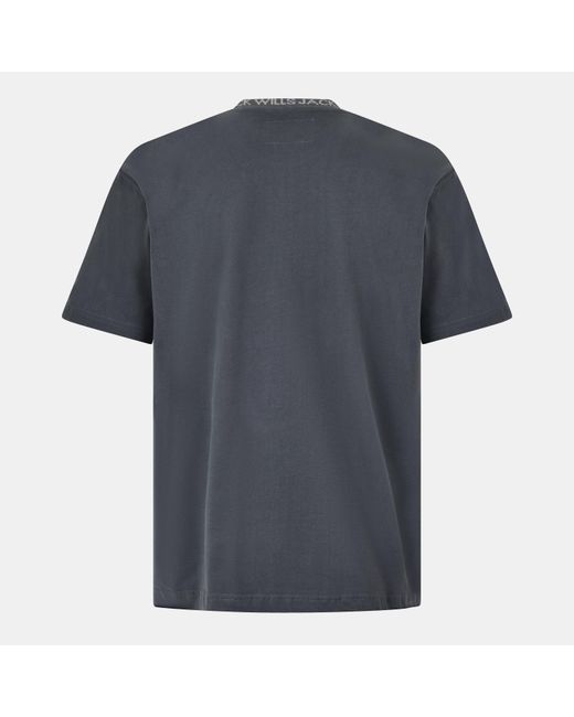 Jack Wills Blue Jacquard T-Shirt for men