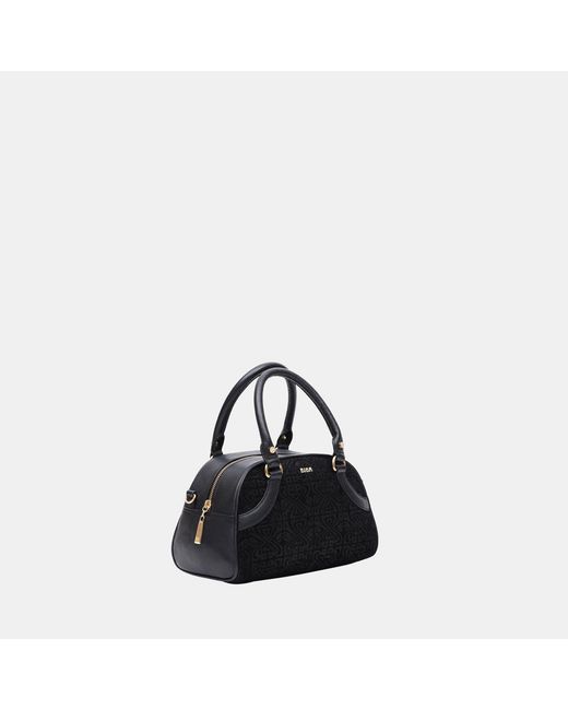 Biba Black Bowling Top Handle Bag