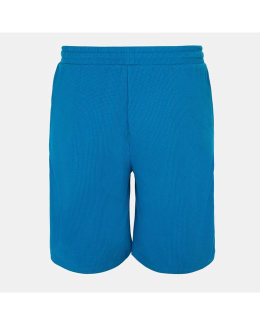 Fabric Blue Waffle Shorts for men