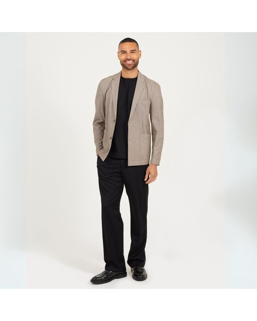 Brave Soul Brown Light Chambray Blazer With Pockets for men