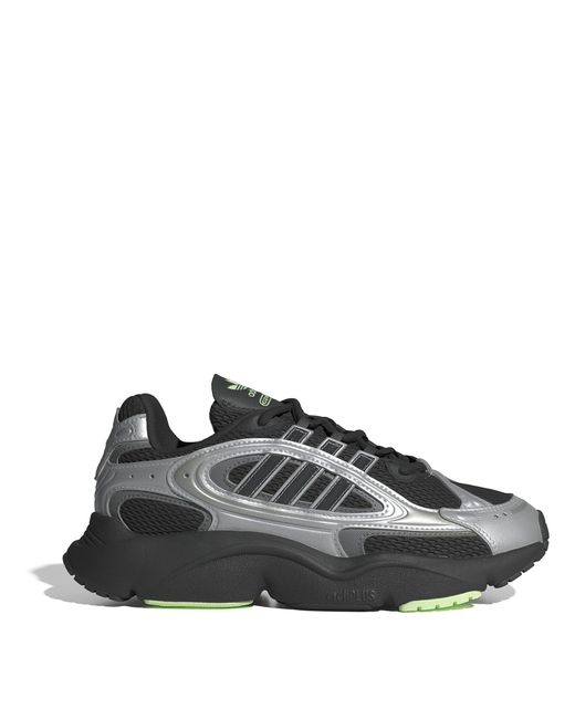 Adidas Originals Black Ozmillen Chunky Platform Low-Top Trainers