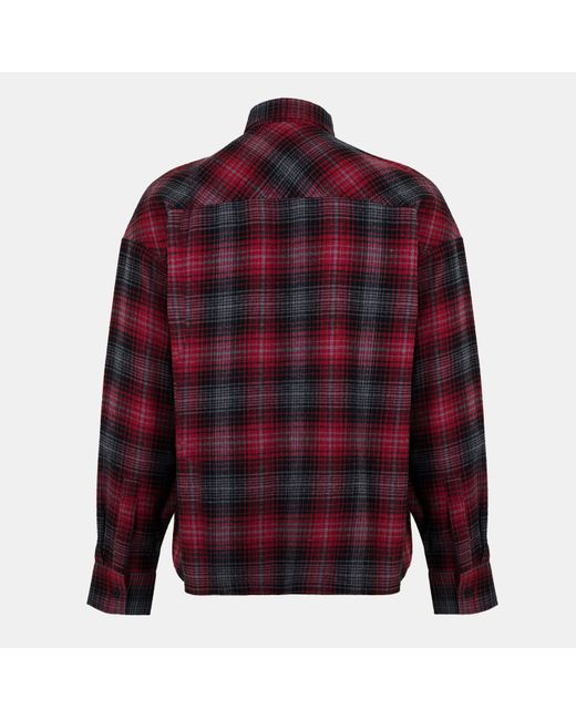 Good For Nothing Red Ombre Check Flannel Shirt for men