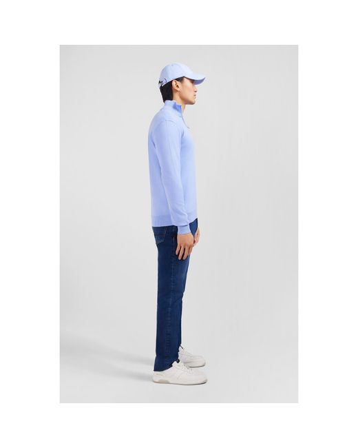 Eden Park Blue Cotton Jersey Jumper for men