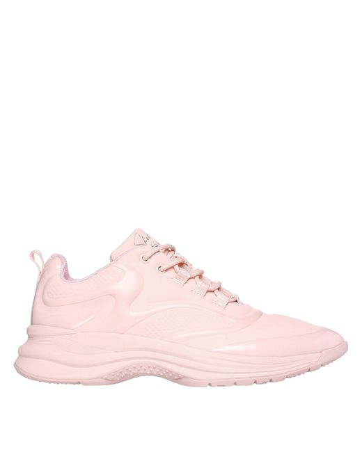 Skechers Pink Glossed Hot Melt Embossed Neoprene Low-Top Trainers
