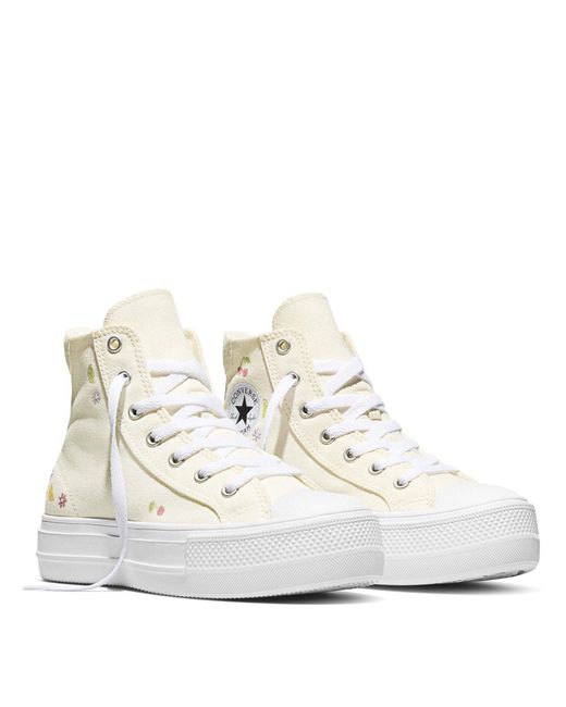 Converse White Day One Pit Canvas High-Top Trainers