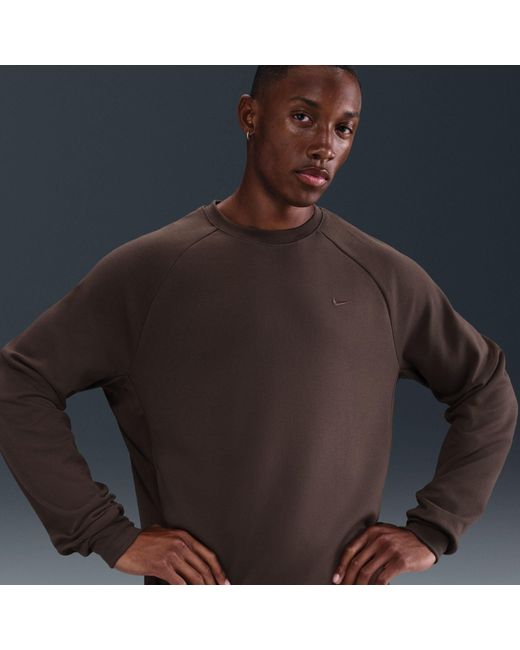 Nike Brown Primary Uv Long Sleeve Performance T-Shirt for men